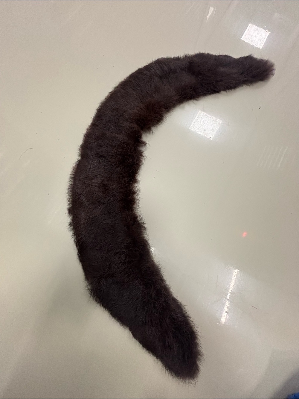 Plush Rabbit Fur Collar - Chocolate brown